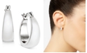 Charter Club Silver-Tone Satin Finish Hoop Earrings, Created for Macy's